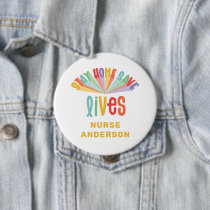Stay home save lives rainbow colorful button