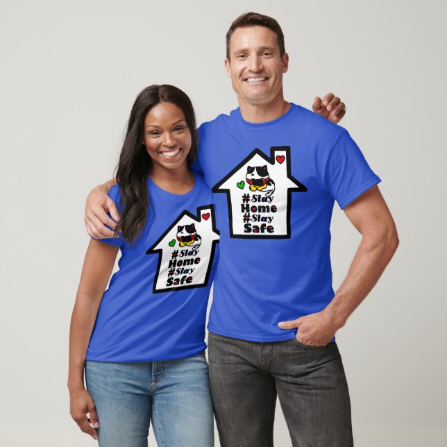 🏠😷#Stay Home Stay Safe Covid19 Quote T-Shirt (Unisex)