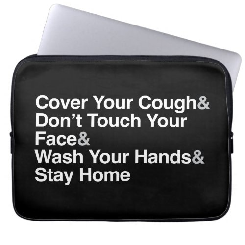 Stay Home Stay Safe Instructions Laptop Sleeve