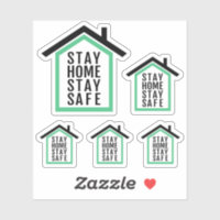 Stay home stay safe sticker