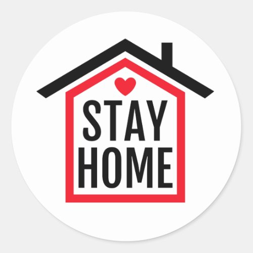 Stay home stay safe sticker