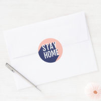 Stay home stay safe sticker