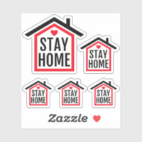 Stay home stay safe sticker
