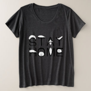 STAY HOME WITH SEAL PLUS SIZE T-Shirt