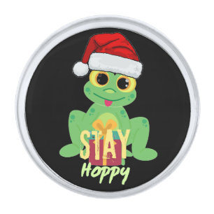 Stay Hoppy Silver Finish Lapel Pin