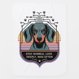 Stay Humble, Love Deeply, Wag Often Baby Blanket