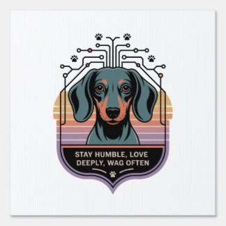 Stay Humble, Love Deeply, Wag Often Sign