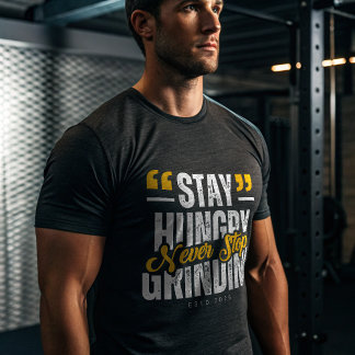 Stay Hungry Never Stop Grinding | Savage Alpha Tri-Blend Shirt