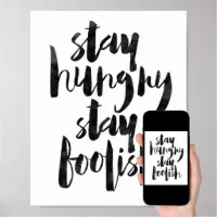 stay hungry stay foolish poster