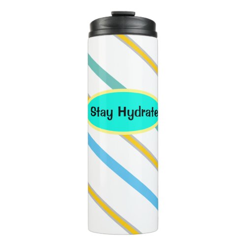 Stay Hydrated Geometrical Thermal Tumbler