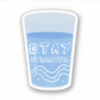 Drink More Water Sticker, Cute Drink Water Reminder, Glossy Water Proof  Vinyl 