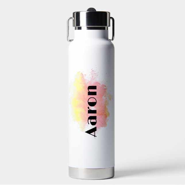 Stay Hydrated in Style: Custom Name Personalized Water Bottle (Front)