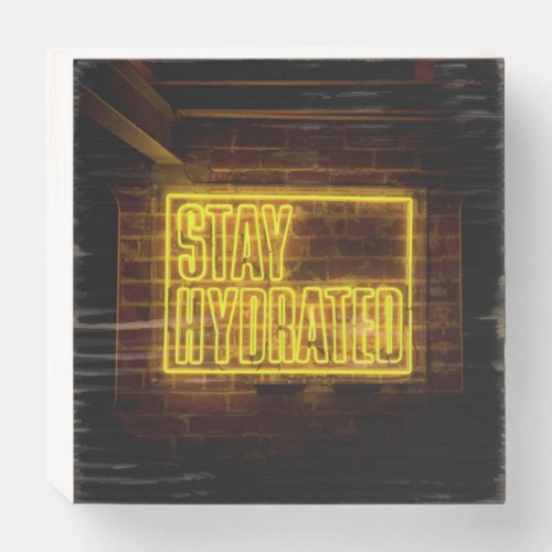 Stay Hydrated Neon Yellow Sign