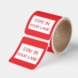 Stay in Your Lane Funny Traffic Road Sign Square Sticker