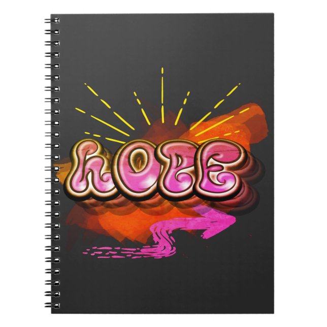 Stay Inspired Graffiti HOPE Graphic Notebook (Front)