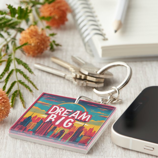 Stay Inspired – Motivational & Uplifting Designs Keychain (Front Right)