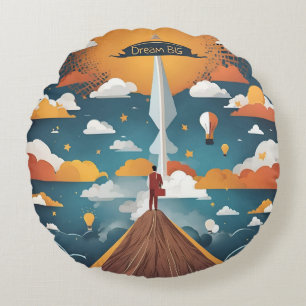 Stay Inspired – Motivational & Uplifting Designs Round Pillow