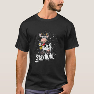 Stay Kuhl Funny Cow on Snowboard Winter Design T-Shirt