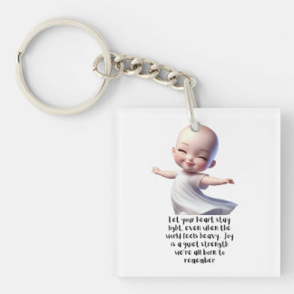 Stay light, Stay Joyful - Motivational Art Keychain