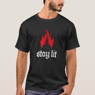 Stay Lit Occult Satan Devil Hell Goth Burning Chur T-Shirt