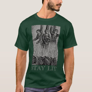 Stay Lit Occult Satan Witch Unholy Baphomet Tarot T-Shirt
