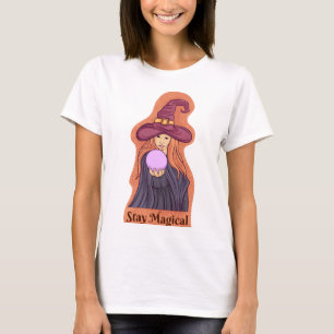 Stay Magical Halloween Groovy Pumpkin Fall Season T-Shirt