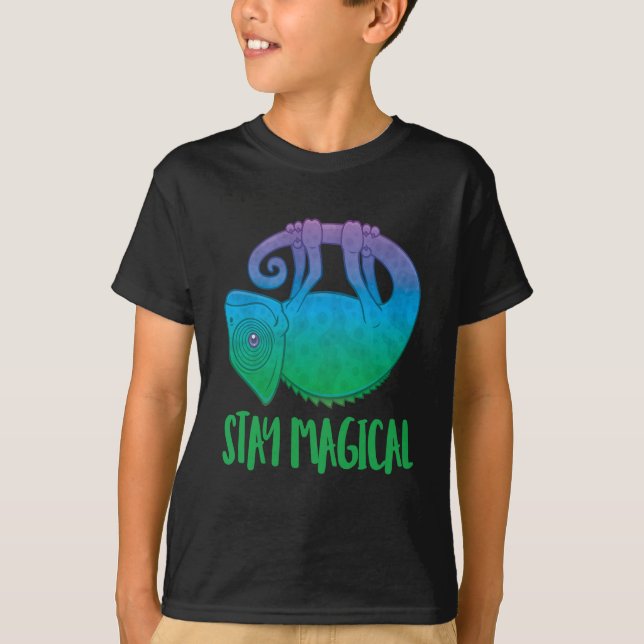 Stay Magical Levitating Chameleon T-Shirt (Front)