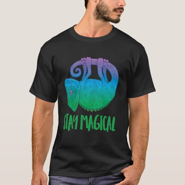 Stay Magical Levitating Chameleon T-Shirt (Front)