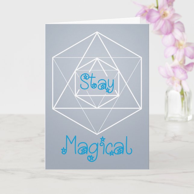 "Stay Magical" Sacred Geometry Card (Orchid)