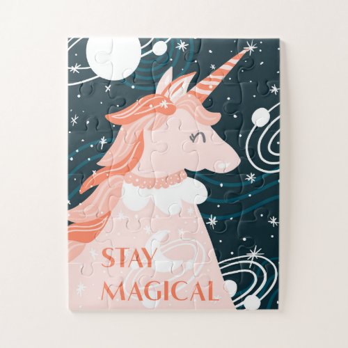 Stay Magical Unicorn Design Jigsaw Puzzle