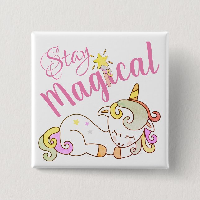 Stay Magical Unicorn Dream Pin Personalized (Front)