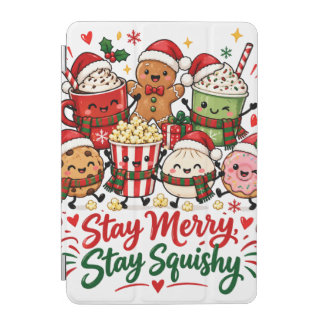 Stay Merry Stay Squishy Christmas Hot Chocolate iPad Mini Cover