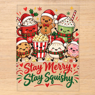 Stay Merry Stay Squishy Christmas Hot Chocolate Petite Acrylic Invitation