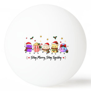 Stay Merry Stay Squishy Christmas Viral Squishies  Ping Pong Ball