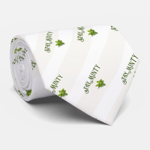 Stay Minty Derby Party Cute Saying Watercolor Neck Tie