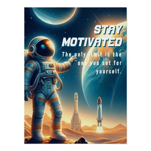 Stay motivated SPACE Poster