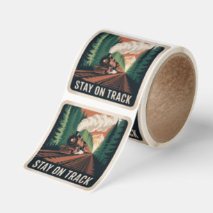 Stay On Track Square Sticker