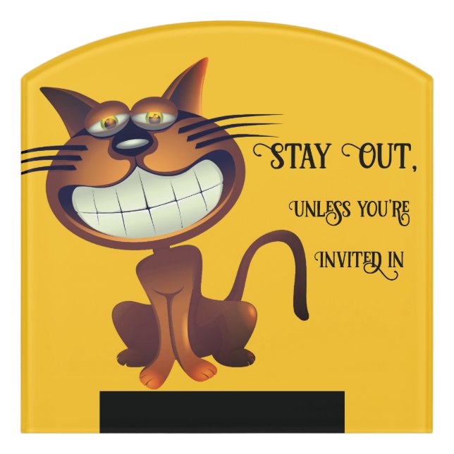 °Stay Out° Door Sign (Contour Front)