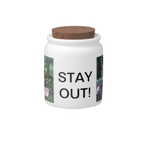 Stay Out Monkey CandyCookie Jar