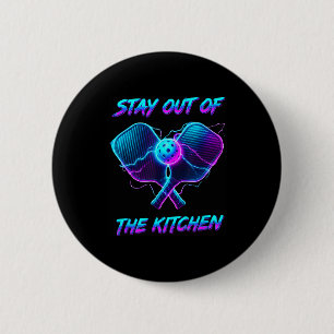 Stay out of the kitchen pickleball player court button