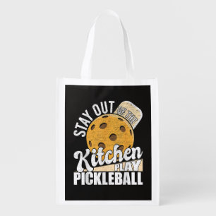 Stay Out of The Kitchen Play Pickleball Grocery Bag