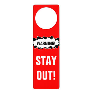 Stay out warning sign Do not disturb door hanger