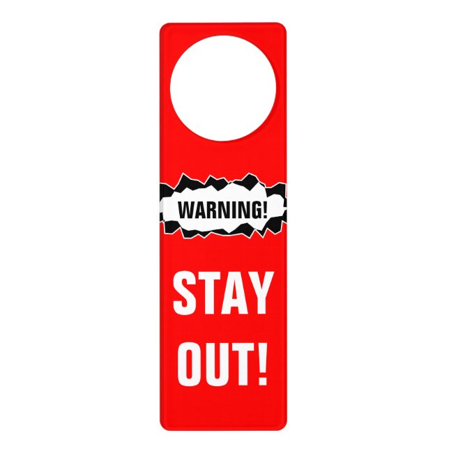 Stay out warning sign | Do not disturb door hanger (Front)