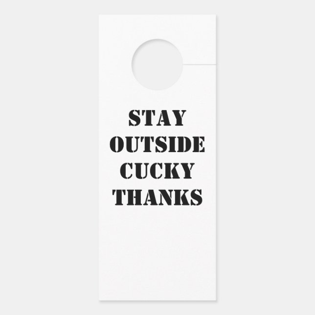 stay outside cucky door hanger (Back)
