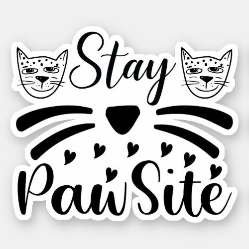 Stay Paw Site Sticker