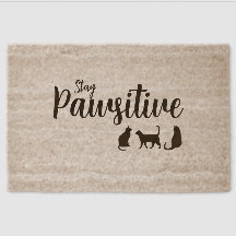 Stay Pawsitive Black Cat