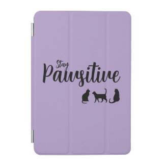 Stay Pawsitive Black Cat iPad Mini Cover