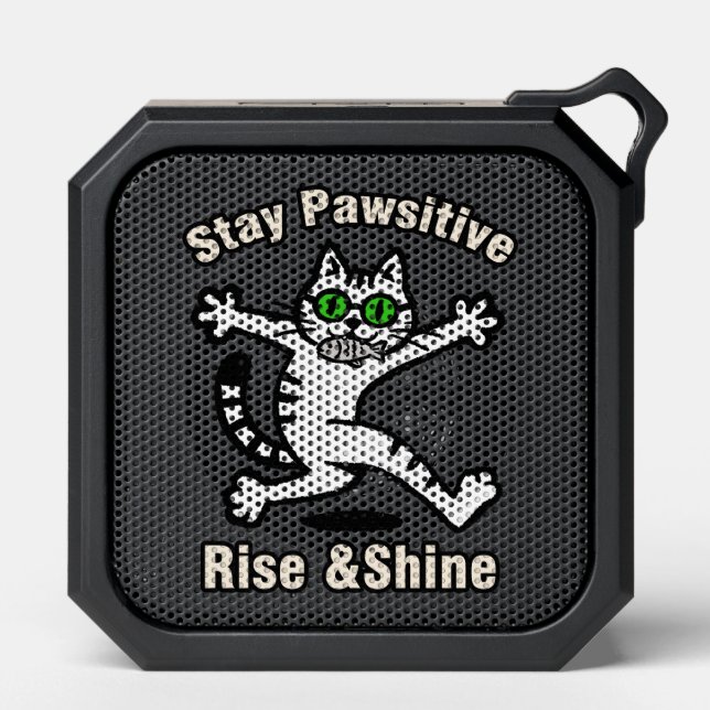 Stay Pawsitive Cat Bluetooth Speaker (Front)