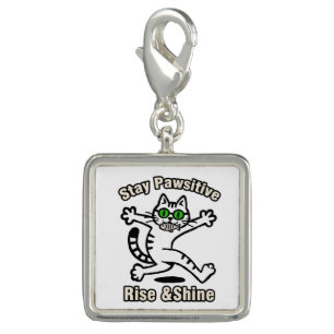 Stay Pawsitive Cat Charm
