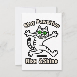 Stay Pawsitive Cat Note Card